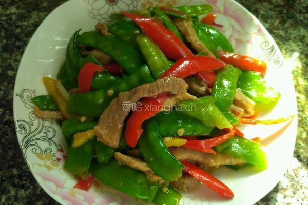 荷兰豆炒肉的做法图解8