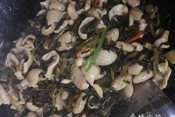 【雪菜炒大肠】的做法图解9