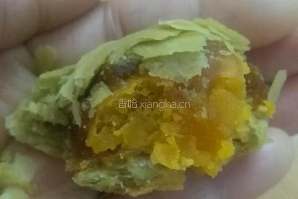 抹茶蛋黄酥的做法图解2