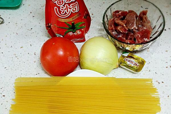 番茄牛肉酱意面的做法图解1