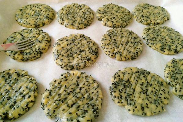 黑芝麻酥饼的做法图解8