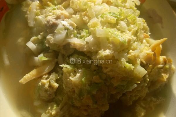 花蛤蜊肉鸡蛋白菜汤的做法图解9