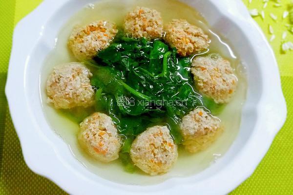 豌豆苗丸子汤的做法图解7