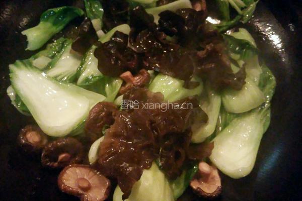 蚝油油菜扒香菇的做法图解5