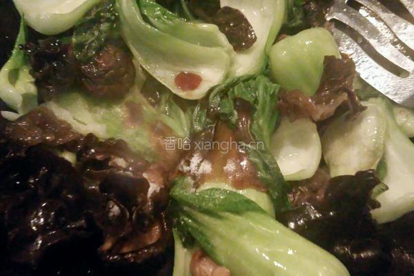 蚝油油菜扒香菇的做法图解6