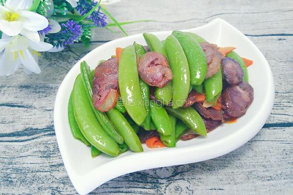 香肠炒甜豆的做法图解10