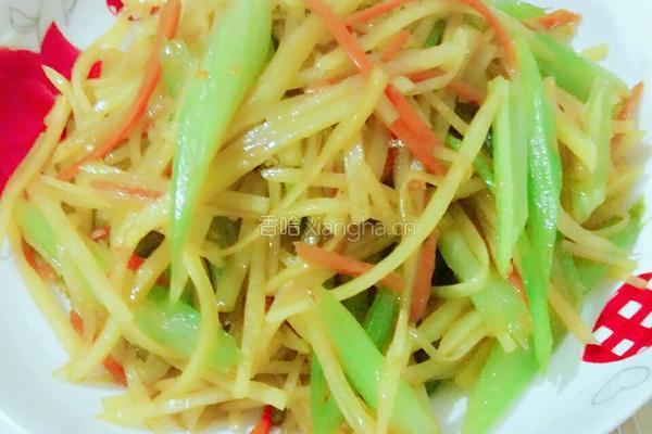 土豆丝炒芹菜的做法图解9