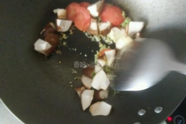 香菇炒青菜的做法图解4
