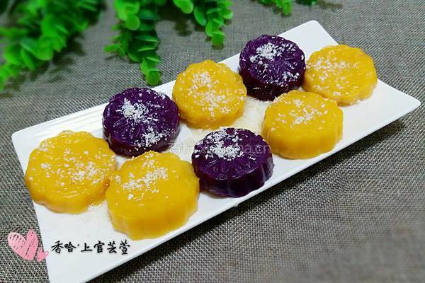 椰香双色薯饼的做法图解11