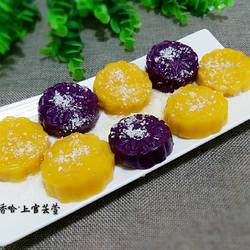 椰香双色薯饼的做法[图]