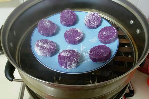 椰香双色薯饼的做法图解9
