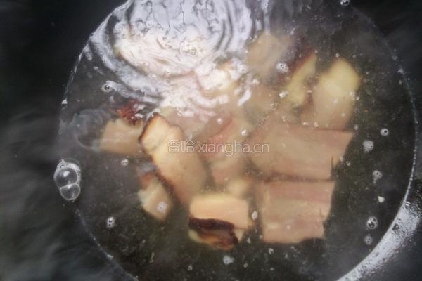 荷兰豆炒腊肉的做法图解5