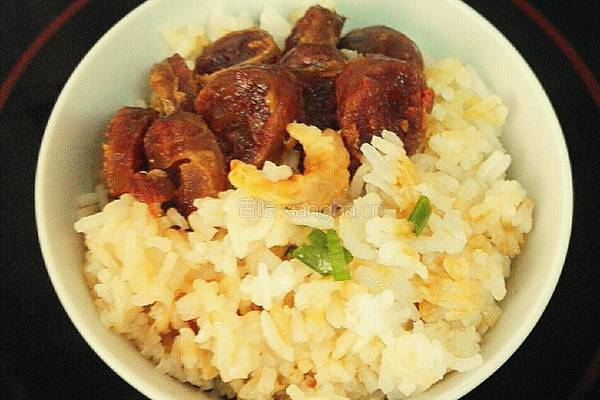 广式腊肠蒸米饭的做法图解5