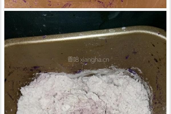 梦幻紫麻薯软欧包的做法图解1