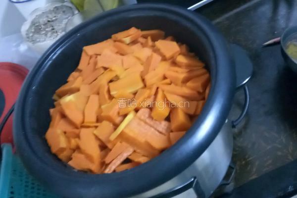 糯米南瓜肉熟的做法图解3