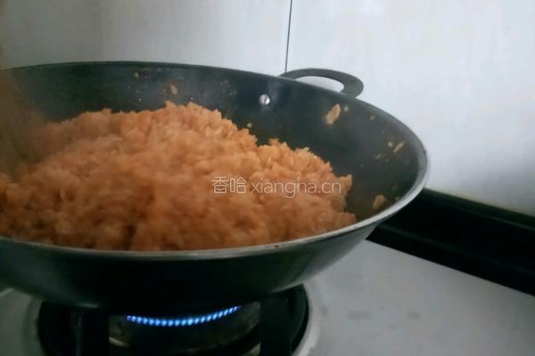 甜味南瓜炒糯米饭的做法图解4
