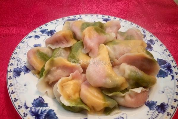五彩饺子的做法图解15