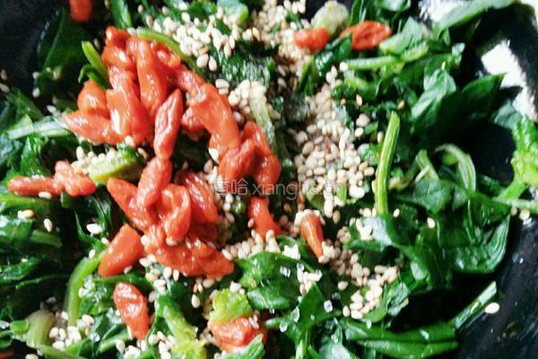 芝麻菠菜的做法图解10