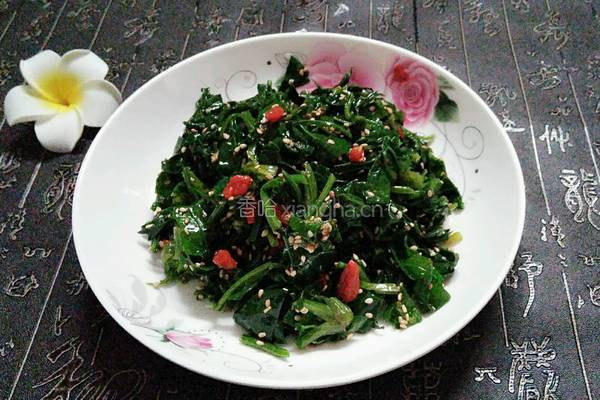 芝麻菠菜的做法图解12