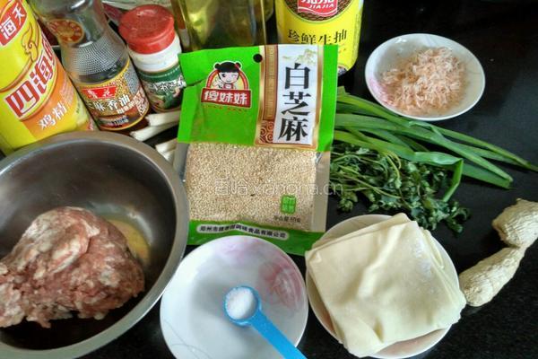 香菜猪肉馄饨的做法图解1