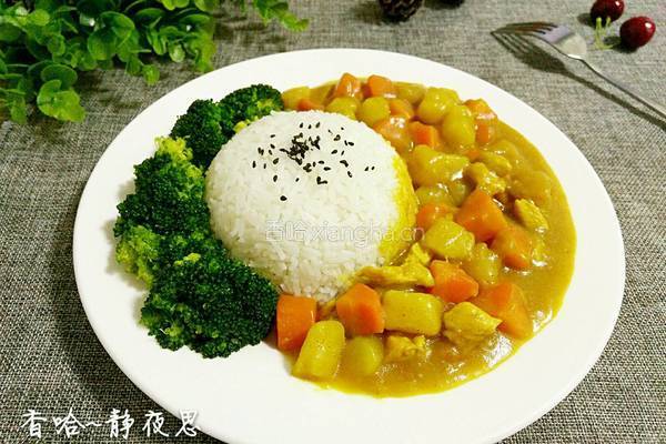 鸡肉咖喱饭的做法图解1