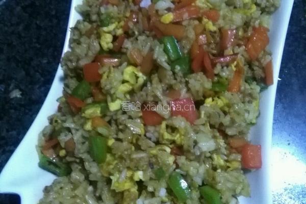 三色鸡蛋炒饭的做法图解12