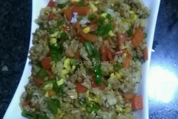 三色鸡蛋炒饭的做法图解13