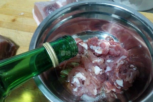 肉丝蒜黄的做法图解4