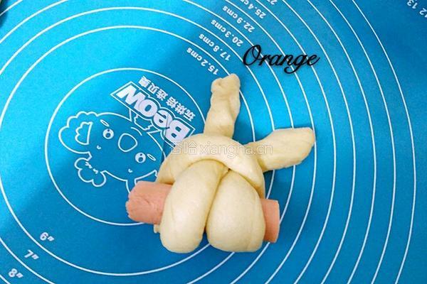 萌萌兔火腿面包的做法图解9