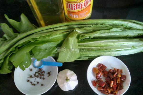 蒜香油麦菜的做法图解1