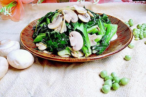 上海青炒口蘑的做法图解9