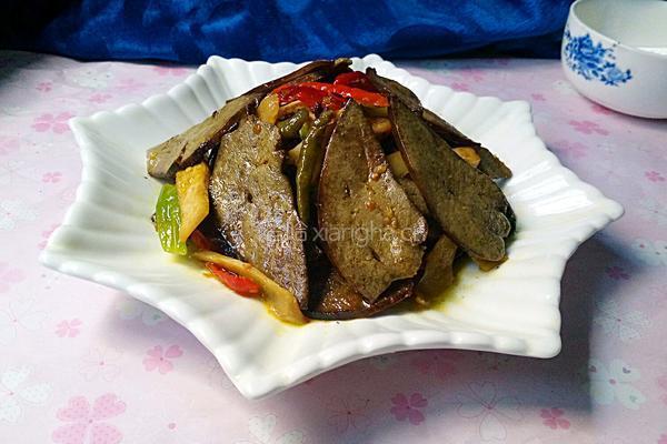 泡菜炒猪肝的做法图解9