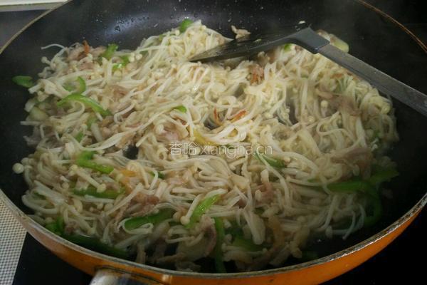 金针菇炒肉丝的做法图解12