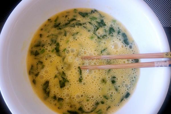 菠菜鸡蛋糕的做法图解4
