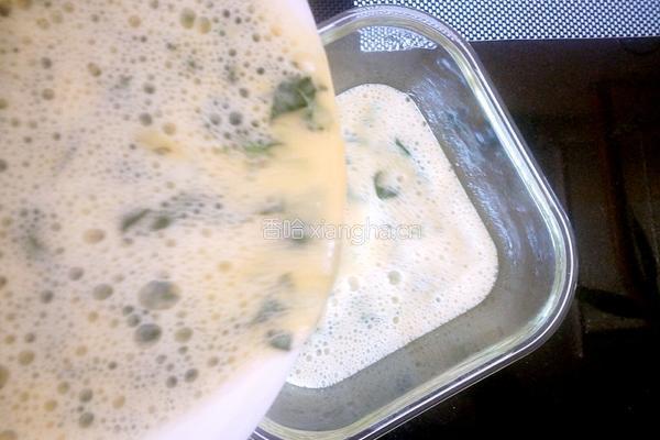 菠菜鸡蛋糕的做法图解7