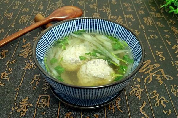 白萝卜丸子汤的做法图解9