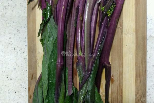 耗油紫菜心的做法图解1