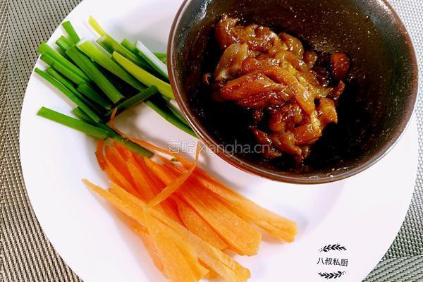 八叔 豆芽炒肉的做法图解2
