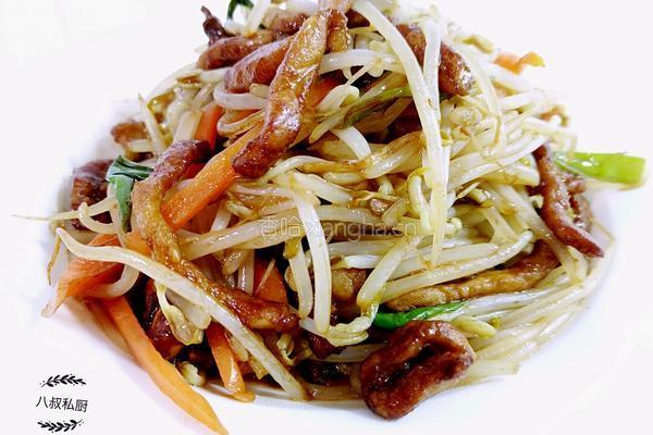 八叔 豆芽炒肉的做法图解7