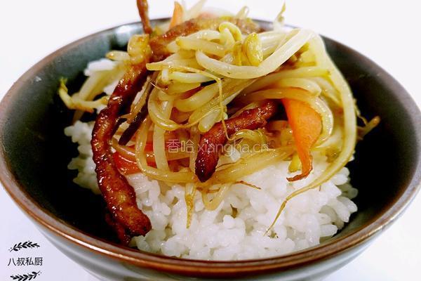 八叔 豆芽炒肉的做法图解8
