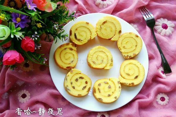 葡萄干蛋糕卷的做法图解24