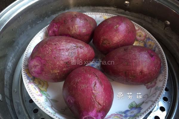 紫薯饼的做法图解2