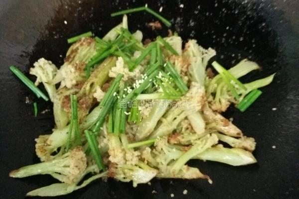 干炒花菜的做法图解4
