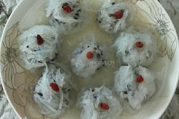白萝卜丝丸子的做法图解8