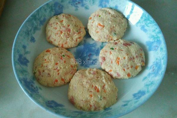 香煎胡萝卜豆腐肉饼的做法图解9
