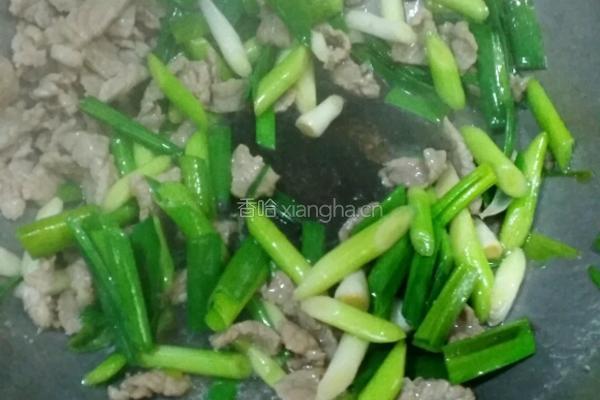 青蒜炒肉的做法图解6