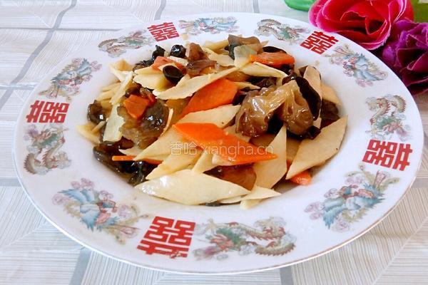 山药胡萝卜炒木耳的做法图解9