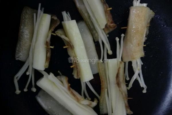 爆竹~山药金针菇培根卷的做法图解5