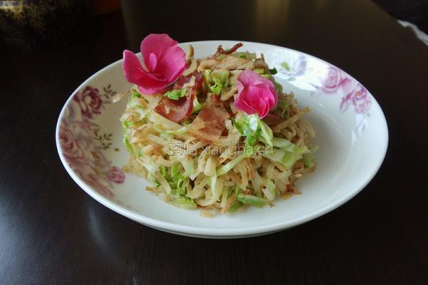 老北京风味儿培根炒饼的做法图解13