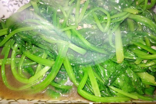 蒜蓉爆菠菜的做法图解5